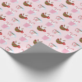 Weihnachts-Kakao-Muster Geschenkpapier (Ecke)