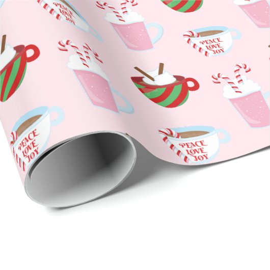 Weihnachts-Kakao-Muster Geschenkpapier (Rolleneckpunkt)