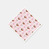 Weihnachts-Kakao-Muster Serviette (Ecke)