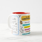 Weihnachts-Kakao-Tasse Zweifarbige Tasse (Vorderseite Links)