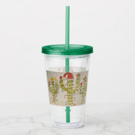 Weihnachts-Kaktus Acryltrinkbecher
