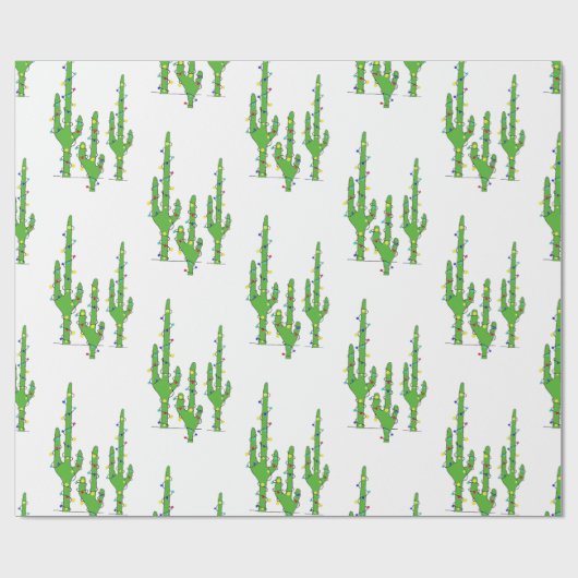 Weihnachts-Kaktus-Wüste Südwestferien Geschenkpapier (Flach)
