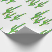 Weihnachts-Kaktus-Wüste Südwestferien Geschenkpapier (Ecke)