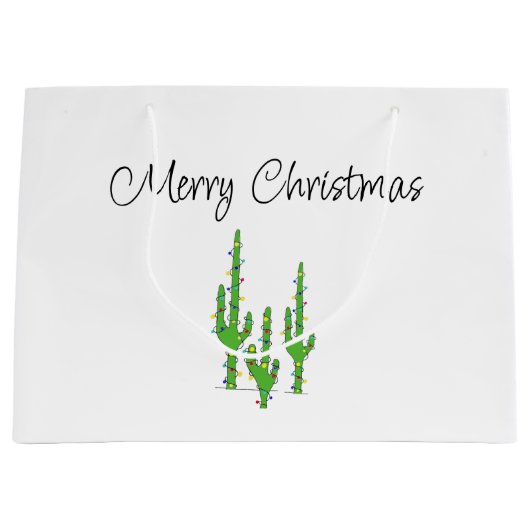 Weihnachts-Kaktus-Wüste Südwestferien Große Geschenktüte (Vorderseite)