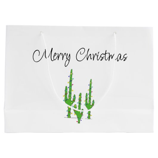 Weihnachts-Kaktus-Wüste Südwestferien Große Geschenktüte (Rückseite)