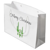 Weihnachts-Kaktus-Wüste Südwestferien Große Geschenktüte (Rückseite Schrägansicht)