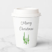 Weihnachts-Kaktus-Wüste Südwestferien Pappbecher (Rückseite)