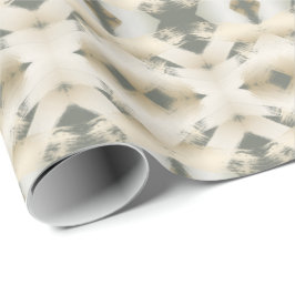 Weihnachts Kaleidoskop Gold Pinselstriche Geschenkpapier