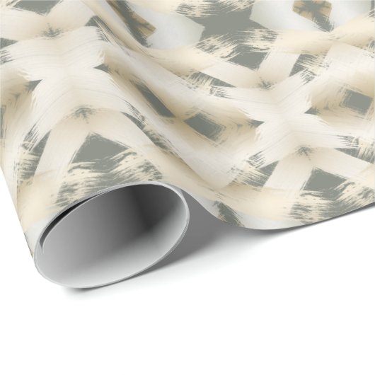 Weihnachts Kaleidoskop Gold Pinselstriche Geschenkpapier (Rolleneckpunkt)