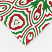 Weihnachts Kaleidoskop Muster Fleecedecke (Ecke)