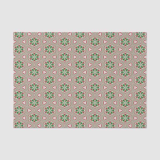 Weihnachts Kaleidoskop Muster Seidenpapier (Vorderseite)
