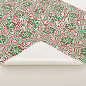 Weihnachts Kaleidoskop Muster Sherpadecke (3/4)