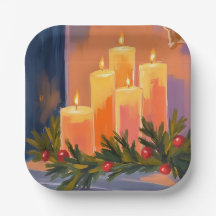 Weihnachts-Kamin-Kerzen-Girlande Bemalt Urlaub