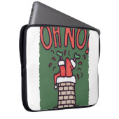 Weihnachts-Kamin-Mishap: Ein spielerischer Weihnac Laptopschutzhülle (Vorne Rechts)