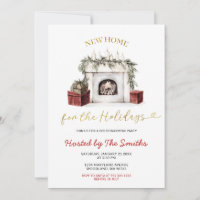 Weihnachts-Kamin Neues Zuhause Für Die Feiertage