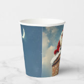 Weihnachts-Kaminpause: Ein Winterlächeln Pappbecher (Rechts)