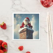Weihnachts-Kaminpause: Ein Winterlächeln Serviette (Beispiel)