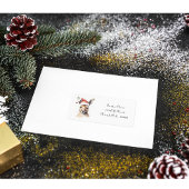 Weihnachts-Kangaroo, anpassbar Adressaufkleber