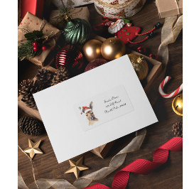 Weihnachts-Kangaroo, anpassbar Adressaufkleber