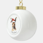 Weihnachts-Kangaroo, anpassbar Keramik Kugel-Ornament (Rechts)