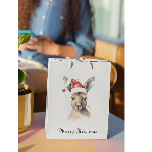 Weihnachts-Kangaroo, anpassbar Mittlere Geschenktüte
