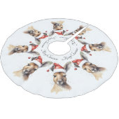 Weihnachts-Kangaroo, anpassbar Polyester Weihnachtsbaumdecke (Schrägansicht)