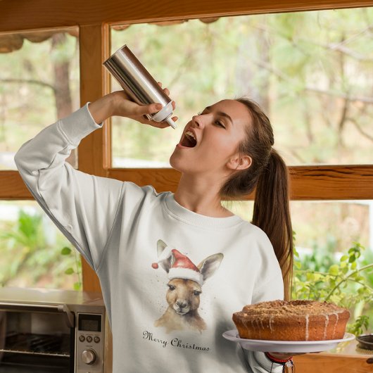 Weihnachts-Kangaroo, anpassbar Sweatshirt