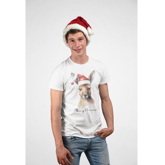 Weihnachts-Kangaroo, anpassbar T-Shirt
