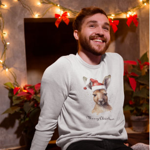 Weihnachts-Kangaroo, anpassbar T-Shirt