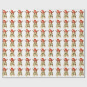 Weihnachts Kangaroo Wrapping Paper Geschenkpapier (Flach)