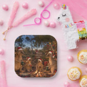 Weihnachts-Känguru-Camping Pappteller (Party)