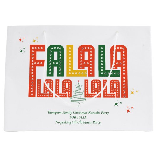 Weihnachts Karaoke Carols Choir Geschenkswap Große Geschenktüte (Vorderseite)