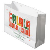 Weihnachts Karaoke Carols Choir Geschenkswap Große Geschenktüte (Vorderseite Schrägansicht)