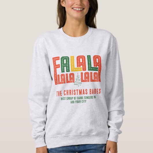 Weihnachts Karaoke Carols Chorgruppe Sweatshirt (Vorderseite)
