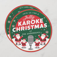 Weihnachts Karaoke Party Gesang Santa Vinyl Record