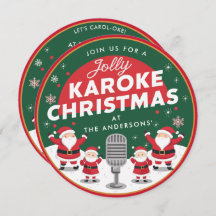 Weihnachts Karaoke Party Gesang Santa Vinyl Record