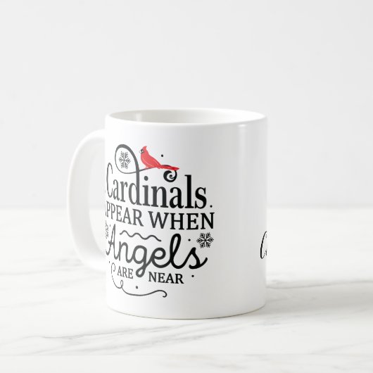 Weihnachts-Kardinal 12 Personalisiert Kaffeetasse (Vorderseite Links)