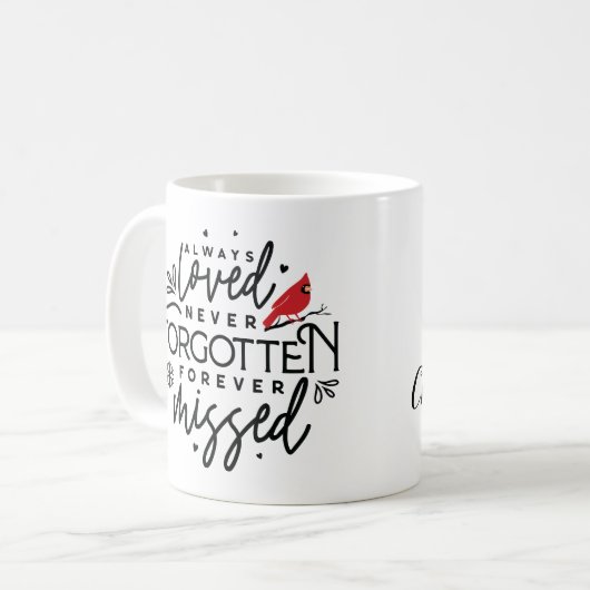 Weihnachts-Kardinal 13 Personalisiert Kaffeetasse (Vorderseite Links)