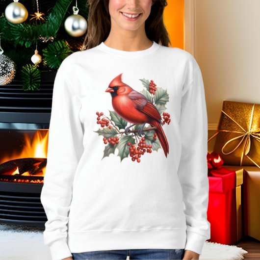 Weihnachts-Kardinal Aquarell Sweatshirt