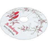 Weihnachts-Kardinal-Baumrock Polyester Weihnachtsbaumdecke (Schrägansicht)
