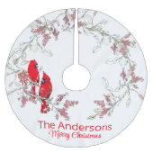 Weihnachts-Kardinal-Baumrock Polyester Weihnachtsbaumdecke (Vorderseite)