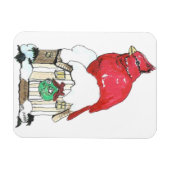 Weihnachts-Kardinal Bird Flexible Magnet (Horizontal)