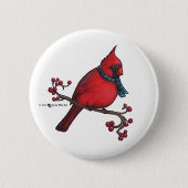 Weihnachts-Kardinal Button (Vorderseite)