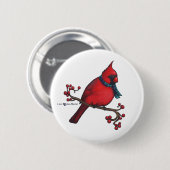 Weihnachts-Kardinal Button (Vorne & Hinten)