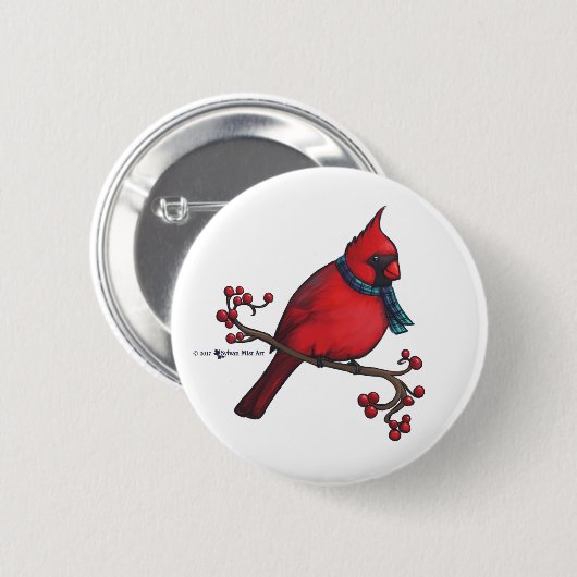 Weihnachts-Kardinal Button (Vorne & Hinten)