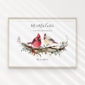 Weihnachts-Kardinal Couple Poster