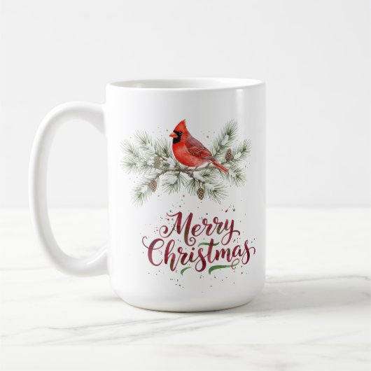 Weihnachts-Kardinal-Feiertag Kaffee Tasse (Links)