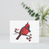 Weihnachts-Kardinal Feiertagspostkarte (Stehend Vorderseite)