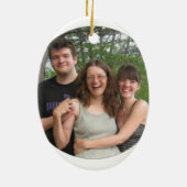 Weihnachts-Kardinal Foto Ornament to Customize (Hinten)