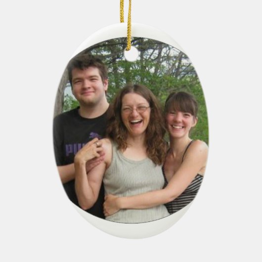 Weihnachts-Kardinal Foto Ornament to Customize (Hinten)